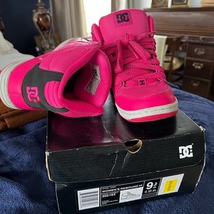 DC women’s rebound high shocking pink sneakers